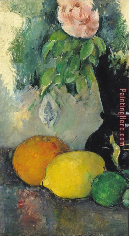 Paul Cezanne Flowers And Fruit Circa 1886